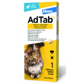 Противопаразитна таблетка AdTab 48 mg  за котки от 2.0 до 8.0 кг срещу булхи и кърлежи